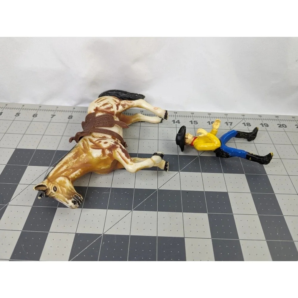 Vintage Plastic Horse Vinyl Cowboy Figure Hong Kong‎